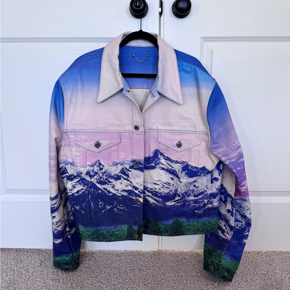 Men’s Louis Vuitton Multicolor Landscape Denim (NEVER WORN) Size XL Authentic